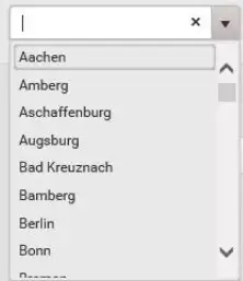 Reiseort auswählen